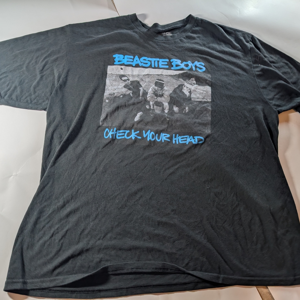 2XL Beastie Boys Check Your Head T Shirt Rap Hip Hop NY Black Tee Official 90s